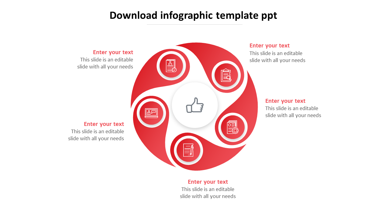 download infographic template ppt-red